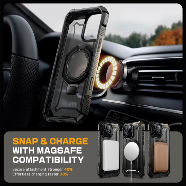 Rugged Magnetic SUPCASE for iPhone 16 Pro Max with Camera Control & Kickstand – UB Grip Series - Image 3