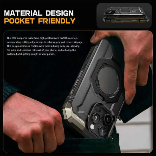 Rugged Magnetic SUPCASE for iPhone 16 Pro Max with Camera Control & Kickstand – UB Grip Series - Image 4