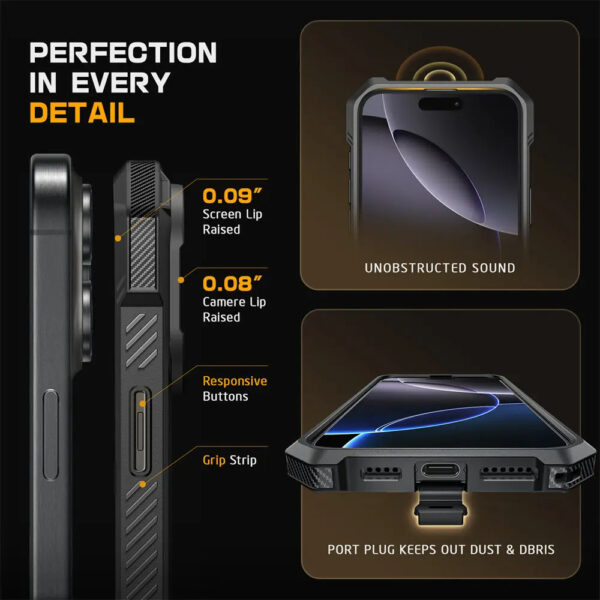 Rugged Magnetic SUPCASE for iPhone 16 Pro Max with Camera Control & Kickstand – UB Grip Series - Image 5