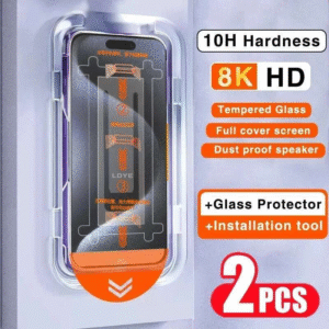 iPhone screen protector with dust-free install