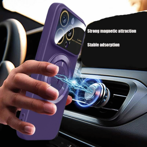 Magsafe Wireless Charging Car Holder Ring Case for iPhone 11–15 Pro Max - Image 3