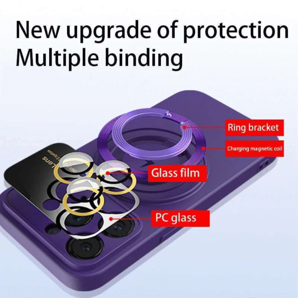 Magsafe Wireless Charging Car Holder Ring Case for iPhone 11–15 Pro Max - Image 5
