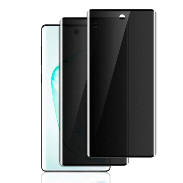 Protect your screen and privacy with this 3-pack anti-spy fingerprint unlock tempered glass for Samsung Galaxy models.