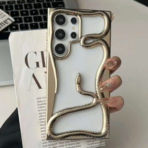 3D Hollow Snake Phone Case for Samsung S25 S24 Ultra A56