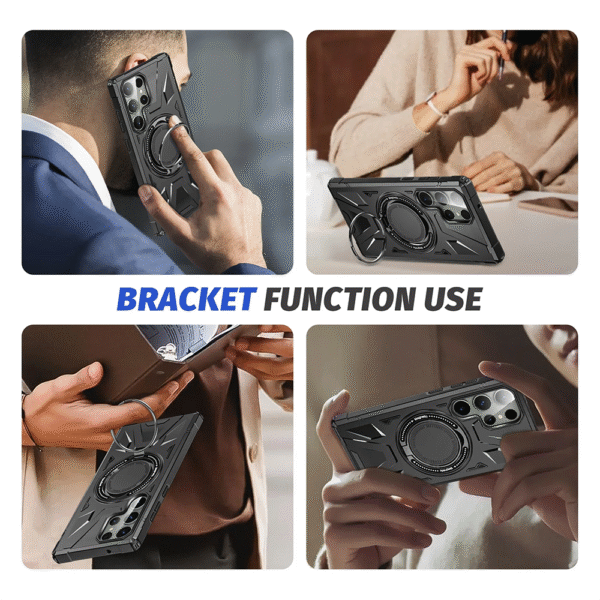 Magnetic Samsung Galaxy Case – Magsafe Compatible Shockproof Cover with Rotating Bracket - Image 5