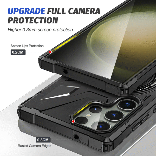 Magnetic Samsung Galaxy Case – Magsafe Compatible Shockproof Cover with Rotating Bracket - Image 6