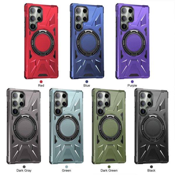 Magnetic Samsung Galaxy Case – Magsafe Compatible Shockproof Cover with Rotating Bracket - Image 7