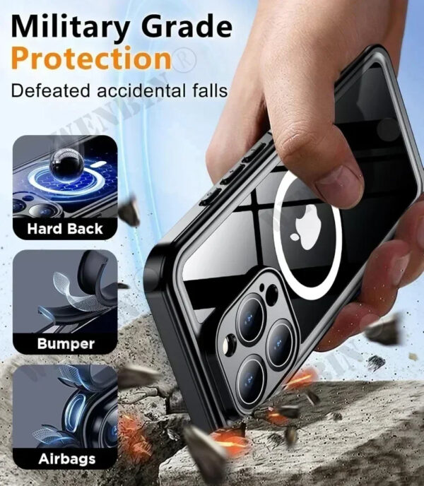 IP68 Waterproof Magsafe iPhone Case – Full Body Underwater Protection for iPhone 12–16 Pro Max/Plus - Image 3