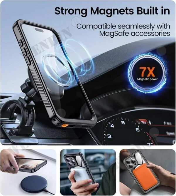 IP68 Waterproof Magsafe iPhone Case – Full Body Underwater Protection for iPhone 12–16 Pro Max/Plus - Image 7
