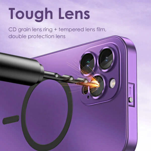 Luxury Metal Frame Phone Case for iPhone 13/14/15/16 Pro Max – Aluminum Back Cover - Image 2