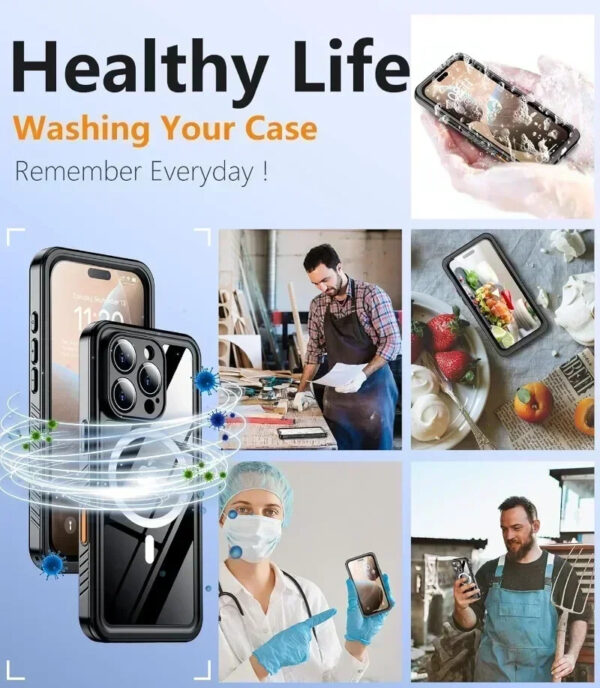 IP68 Waterproof Magsafe iPhone Case – Full Body Underwater Protection for iPhone 12–16 Pro Max/Plus - Image 10