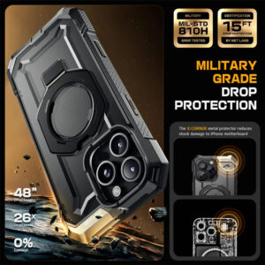 Rugged SUPCASE for iPhone 16 Pro Max with Kickstand