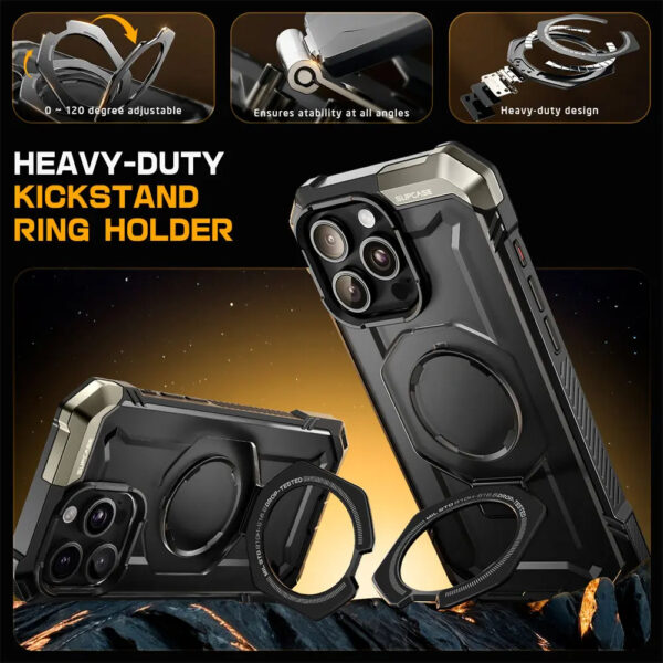 Rugged Magnetic SUPCASE for iPhone 16 Pro Max with Camera Control & Kickstand – UB Grip Series - Image 2