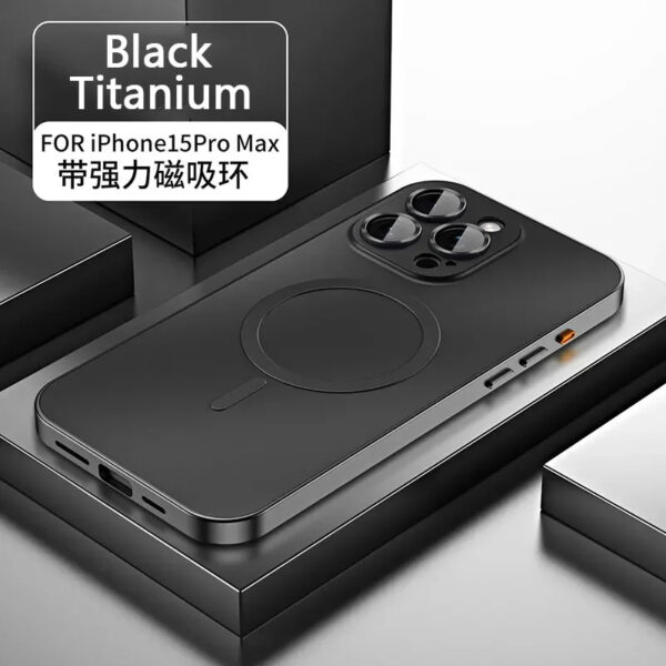 Luxury Metal Frame Phone Case for iPhone 13/14/15/16 Pro Max – Aluminum Back Cover - Image 6