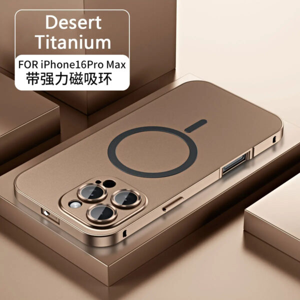 Luxury Metal Frame Phone Case for iPhone 13/14/15/16 Pro Max – Aluminum Back Cover - Image 9