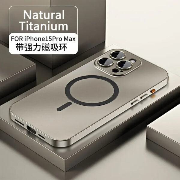Luxury Metal Frame Phone Case for iPhone 13/14/15/16 Pro Max – Aluminum Back Cover - Image 11