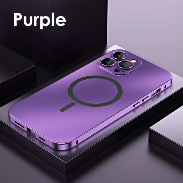 Luxury Metal Frame Phone Case for iPhone 13/14/15/16 Pro Max – Aluminum Back Cover - Image 12