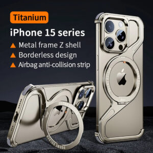 Magnetic Z Shell Metal Case for iPhone 13 to 16 Pro Max
