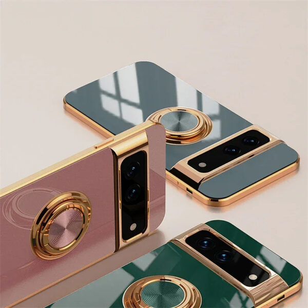 Google Pixel Luxury Phone Case – Mirror Plating & Magnetic Ring