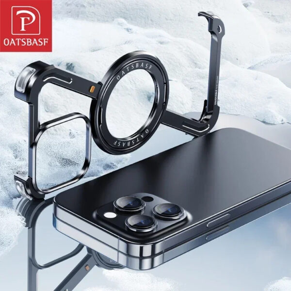 Oatsbasf Z Shape iPhone Case with 360° Rotation for iPhone 15/16 Pro Max.