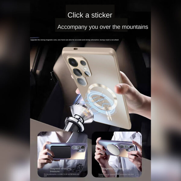 Rear Texture & Button Cutouts – Matte Magnetic Galaxy Case