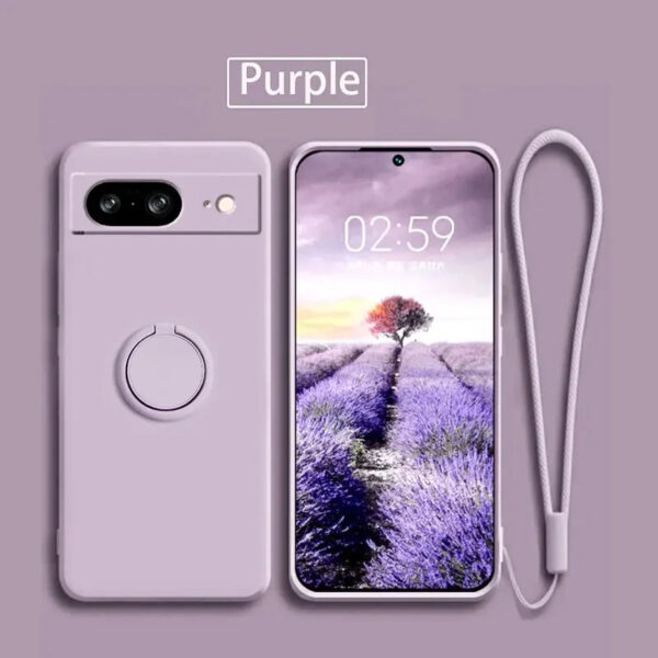 Google Pixel 9 Silicone Case with Ring Holder