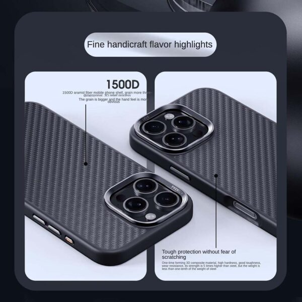 Kevlar iPhone 16 case aramid fiber highlight