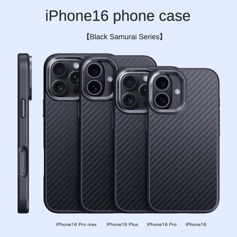 iPhone 16 case lineup in Black Samurai series
