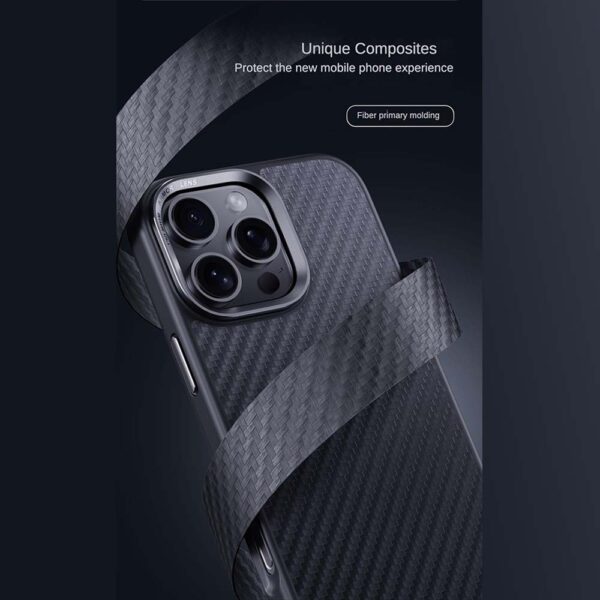 Carbon Kevlar iPhone 16 case back view