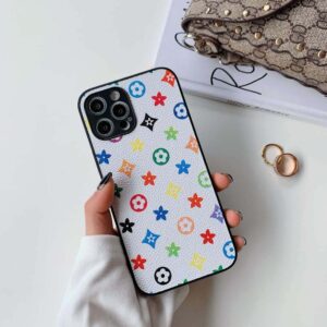 Luxury Retro Style iPhone Case in Hand with Colorful Print Design