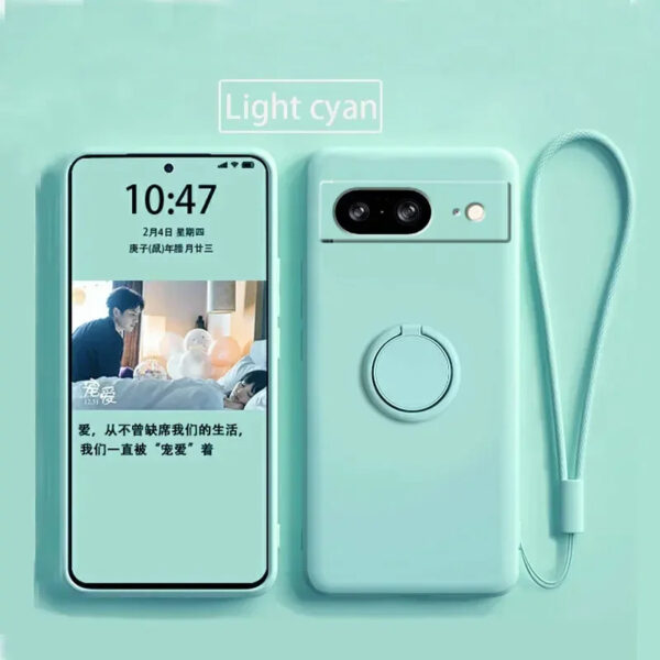 Google Pixel 9 Silicone Case with Ring Holder
