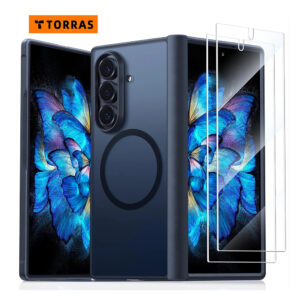TORRAS Shockproof Magnetic Case with 2 Screen Protectors for Galaxy Z Fold 7