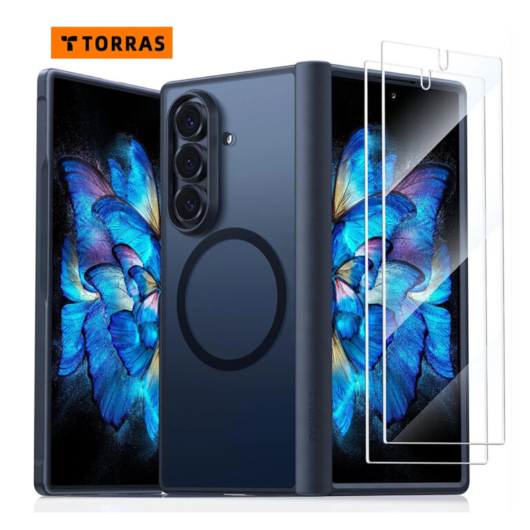 TORRAS Shockproof Magnetic Case with 2 Screen Protectors for Galaxy Z Fold 7