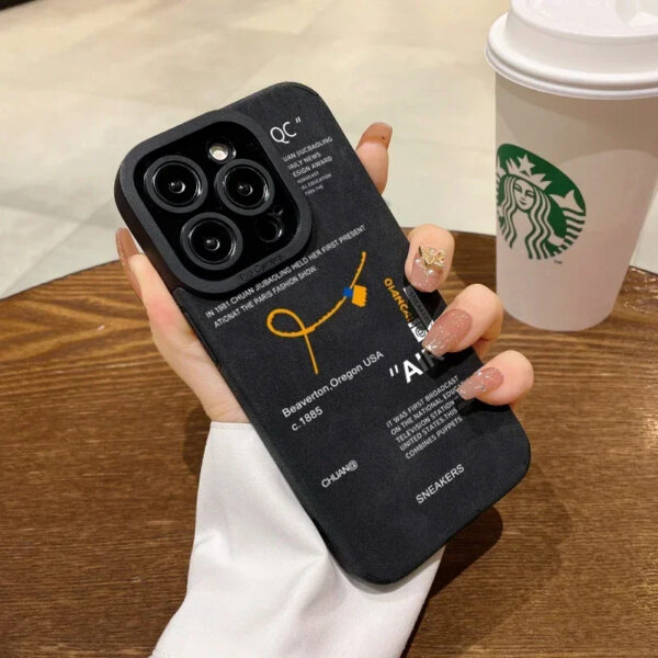 Off-White sneaker-style case in black for Samsung
