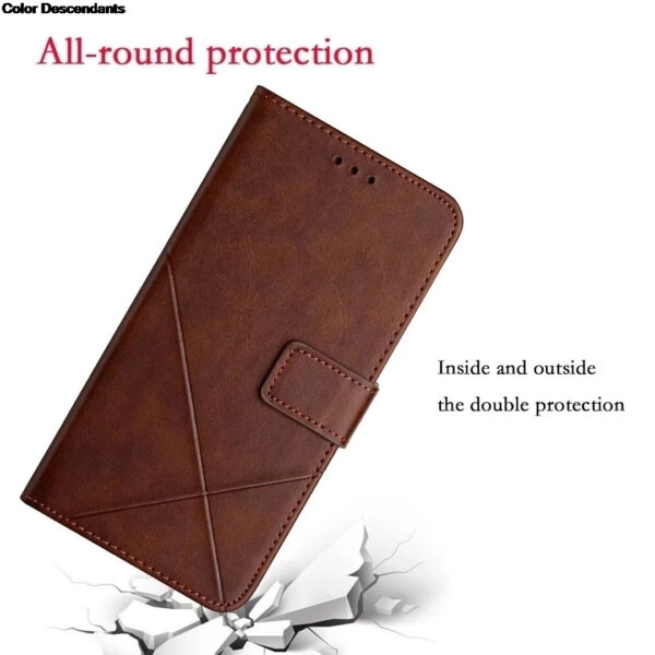 Brown case showing anti-shock all-around protection