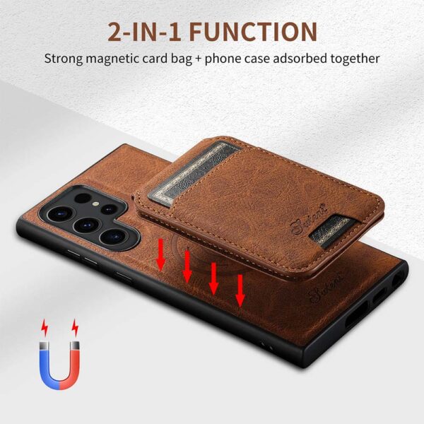 Premium Leather Samsung S24 Plus Magnetic Case