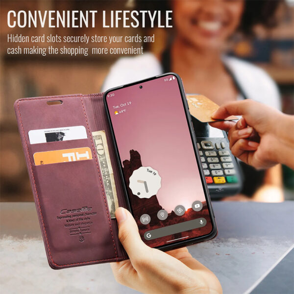 Card Slot Leather Case for Pixel 9A 10 8A