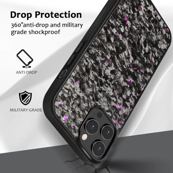 Military-grade carbon fiber iPhone case with drop protection