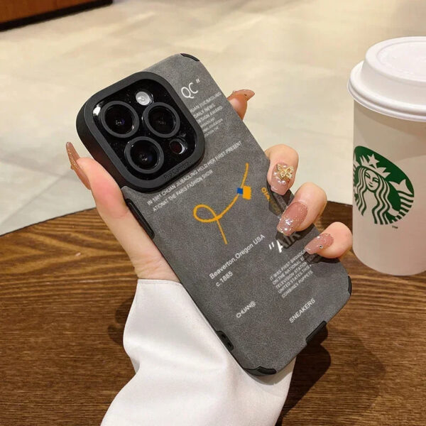 Charcoal gray case close-up