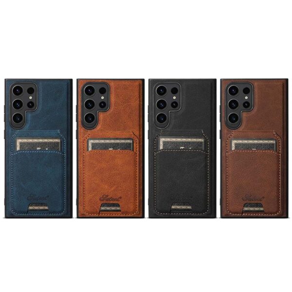 S25 Ultra Magnetic Leather Shockproof Case