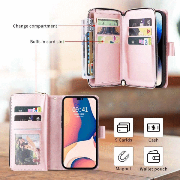 Zipper Wallet Phone Case for Samsung