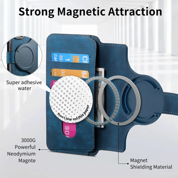 2-in-1 Detachable Wallet Case for Samsung Galaxy S24/S23 Ultra.