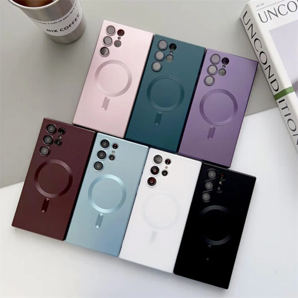 Matte Magnetic Case for Samsung Galaxy S21–S25