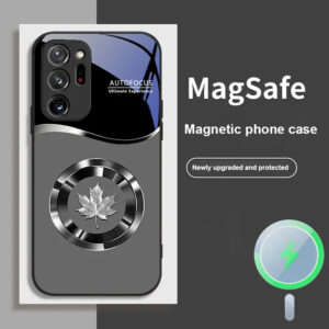 Gray Maple Leaf MagSafe Magnetic Phone Case for Samsung.