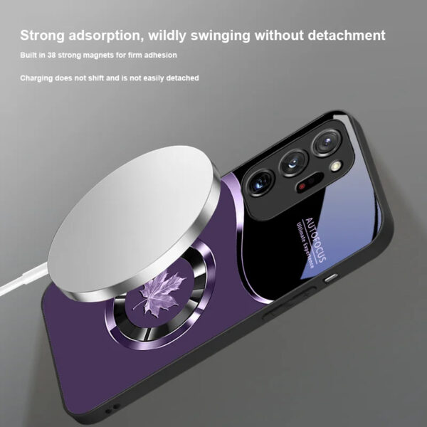 Purple Magnetic Phone Case on MagSafe Charger