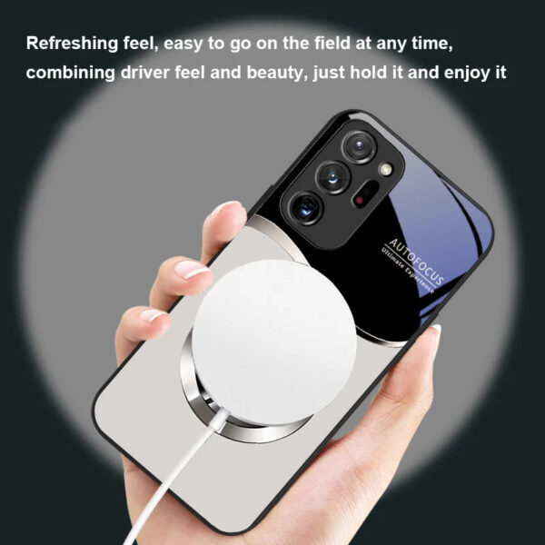 Hand Holding White MagSafe Case in Action