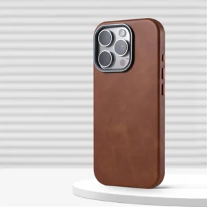 iPhone 16 Pro leather magnetic phone case