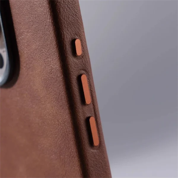 Volume and power buttons of leather case
