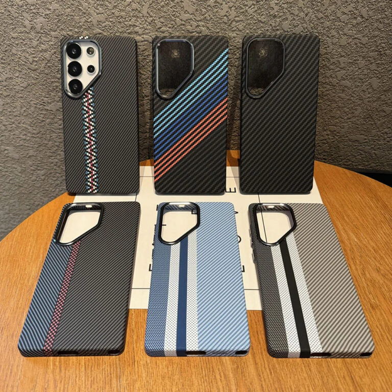 Carbon Fiber Phone Case Collection – 6 Stripe and Pattern Variants