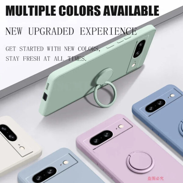 Google Pixel 9 Silicone Case with Ring Holder